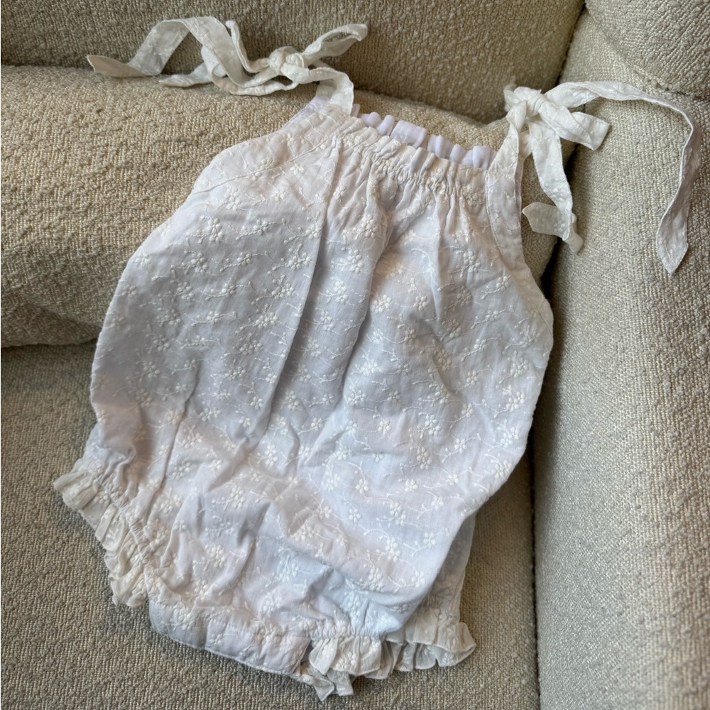 Lolly May girls white romper
